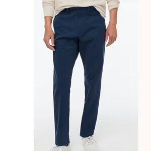 NWT J. Crew 32x34 Tapered TruTemp 365 Flex Thompson Chino Pant Blue Khaki BE705